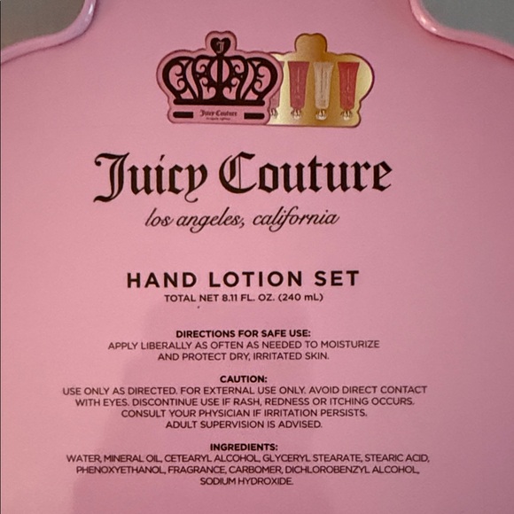 Juicy Couture Pink Crown Hand Lotion Gift Set - Picture 2 of 2